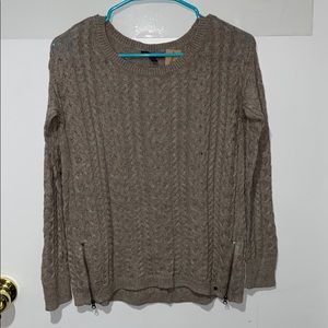 American Eagle Knitted Stitched Tan Sweater